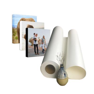 China Digital Inkjet Printing IMATEC Wholesale Blank White Polyester 380gsm Cotton Blend Rolls Printing Canvas for sale