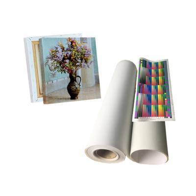 China Inkjet Printing Wholesale Eco Inkjet 260gsm Polyester Waterproof High Glossy Solvent Printing Canvas for sale