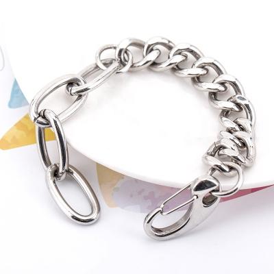 China New Fashion Punk Simple Men's Stainless Steel Link Bracelet Bangle for sale