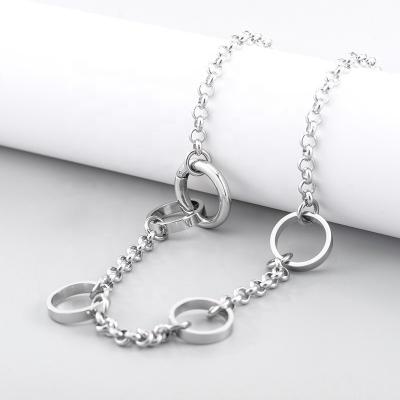 China Fashion Jewelry European Hot Selling Punk Stainless Steel Circular Chain Necklace For Men/Women for sale