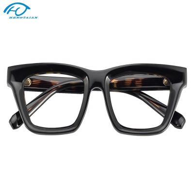 China Hengtai Manufacturer Square Retro Fashion high quality tend wholesale thick blue light blocking eyewear eyewear glass optical frames anti for sale