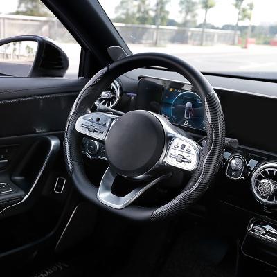 China Sports Car Steering Wheel Universal Four Seasons Men's Carbon Fiber Pattern Handle Cover Device Cover Non-slip Ultrathin Sports for sale