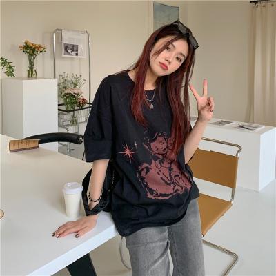 China QUICK DRY Women's T-shirts Shirts For Women Graphic Tee T-shirt Women Short Sleeve Loose Spring Summer 2022 for sale