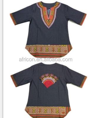 China Fashion Anti-Static Mens T-shirt Wax Kente Ghana Costume Dashiki Clothing for sale