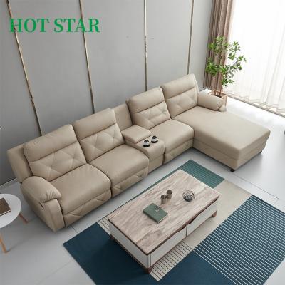 China Dream Extended Sofa Set Leather, Extended Corner Sofa Extra Large, Extended Sofa Large Chaise With Storage Electric Power Massage Box for sale