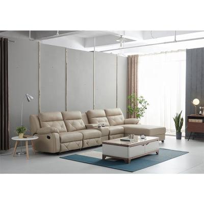 China Other Furniture Living Room Good Quality Leather Sofa Bed L Shaped Corner Couch Set Real Leather Modern Sofa for sale