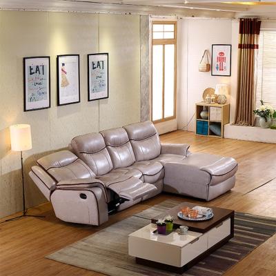 China Other European Modern Leather Gray Sectional Sofa Recliner Sofa Set Style Sofa Sets Gray Couch Set for sale