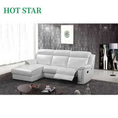 China Massage Cream Reclining Sofa Set Leather, Plus Size Electric Power Reclining Corner Couch, Reclining Sofa Large Chaise With Storage Box for sale