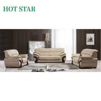 China Hot Selling Foshan Hot Star Massage Star Luxury Goods 3 2 Sofa Set Designs Living Room Furniture Soft Genuine Leather Sectional Sofas for sale