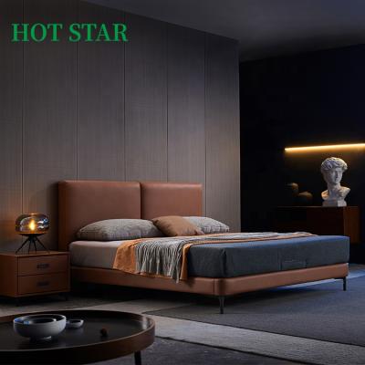 China Wholesale Latest Designs Luxury Modern Single Bed Room Furniture Bedroom Single Bed Frame Solid Wood Double King Size Leather Bed for sale