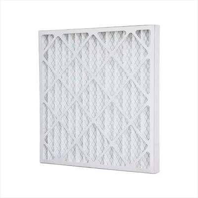 China Large Dust Collect Factory Price HVAC Cardboard Frame Pre Filter Merv 6 Pleated Filter 7 8 9 10 11 12 By 16x25x1 for sale