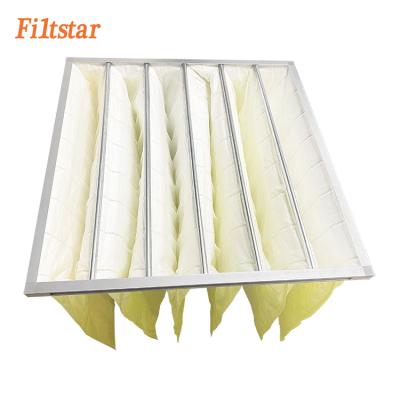 China Washable HVAC Pocket Air Filter HEPA AHU Bag Filters Merv 14 Medium Air Filter HVAC Replacement for sale