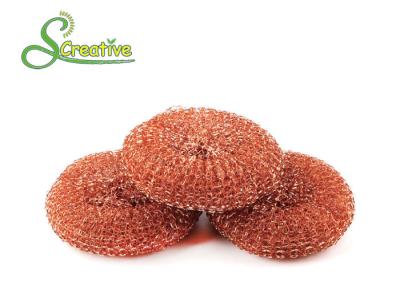 China Spiral Steel Mesh Copper Scrub Pad Scouring Ball Strong Cleaning Eco Friendly for sale