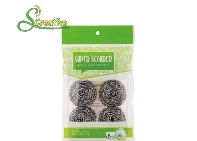 China Dish Cleaning Stainless Steel Scourer / Scouring Pad No Bacterial OEM Service for sale