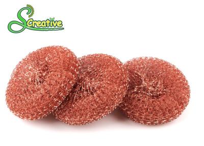 China Multipurpose Cleaning Copper Scouring Pads Steel Wire Scourer Rust Resistant for sale