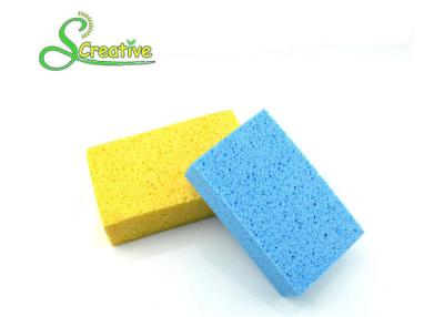 China Soft Natural Cellulose Sponge Cleaning Foam For Body Wash / Bathing Square Shape for sale