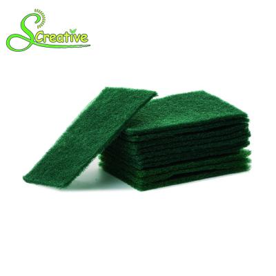 China Industrial Heavy Duty Scouring Pads , Green Colroful Nylon Kitchen Scrubby Pads for sale