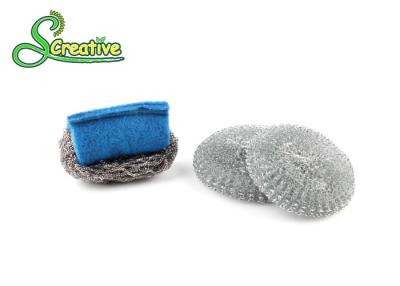 China Deep Cleaning Galvanised Scourers , Galvanised Steel Wool Scrubber Wire Sponge for sale