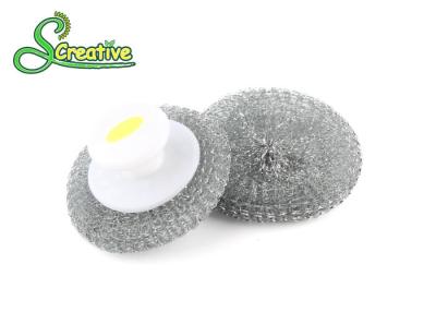 China Galvanized Steel Wire Mesh Pot Cleaning Scourer Heavy Duty Anti Bacterial Anti Mildew for sale