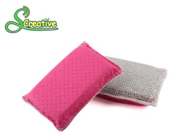 China Polyester Yarn Sponge Scouring Pad , Kitchen Cleaning Non Scratch Scouring Pad for sale