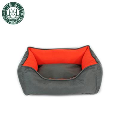 China Oxford Cloth Breathable Square Gray Pet Bed Small Dog Bed for sale