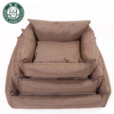 China Breathable Warm Sale Oxford Cloth Dog Square Pet Bed Machine Washable And Detachable Bed for sale