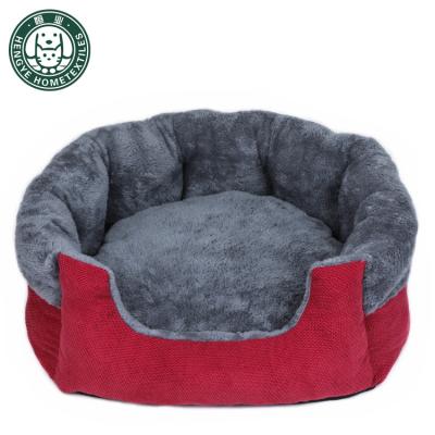 China Machine Washable Dirt-Resistant Round Pet Bed High Bed Travel Dog Pet Back Bed for sale