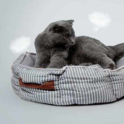 China Super Soft Breathable Carry Handle Octagonal Basin Dog Bed Available On Both Sides Of The Four Season Universal Pet Bed for sale