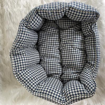 China Breathable High End Fabric Round Control Bird Dog Pet Bed Large Pet Cat Bed Cat Bed for sale