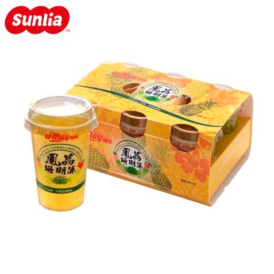 China U-MAY's natural pineapple and lychee are added with natural coral algae health jelly drink, meal replacement for sale