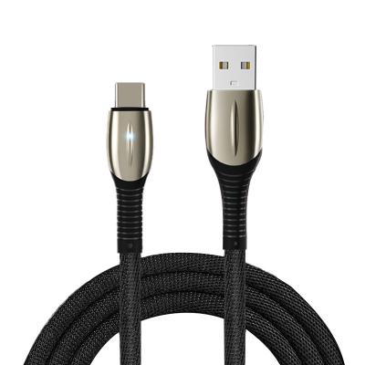 China Magnetic Type-c Type-c USB 1M Cable With LED Cable LED Lighting New Zinc Alloy Mobile Phone Fast Charging Data Cable for sale