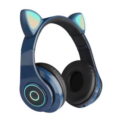 China Head-mounted Cat Ears Headset Gaming Wireless Headphones Wireless Gaming Cat Ear Headphones With MIC for sale