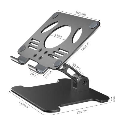 China Portable High Quality Folding Mount Metal Tablet Stand Metal Desktop Phone Tablet Holder Lazy Bracket for sale