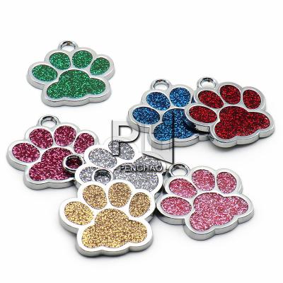 China Thoughtful Wholesale Paw Pendant Dog ID Tag Custom Dog Dish Personalized Engraved Puppy ID Collar Tags Paw Pet Accessories For Dogs for sale