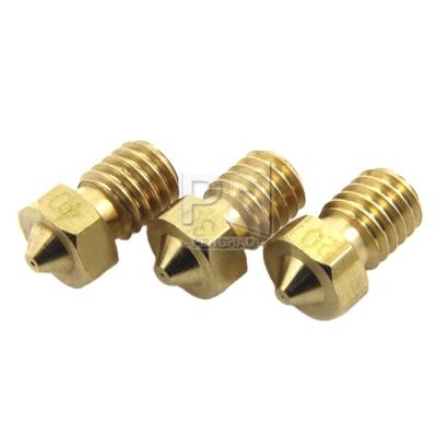 China For V5& V6 Brass Nozzle 3D Printer V6&V5 Nozzle Extruder J Head 0.2/0.25/0.3/0.4/0.5/0.6/0.8/1.0mm Extruder J Head For 1.75/3.0mm for sale