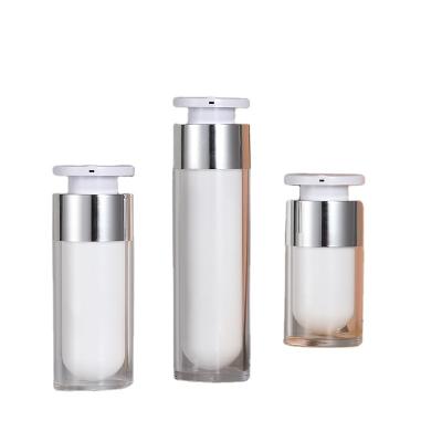 China Private bottle of ABS plastic of cosmetic white pump of 15ml30ml 50ml with the private bottle of pump pump pump for sale