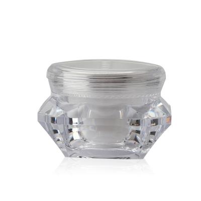 China High End Cosmetic Containers 15g20g Cosmetic Jewel Acrylic Plastic Cream Jar For Eye Cream for sale