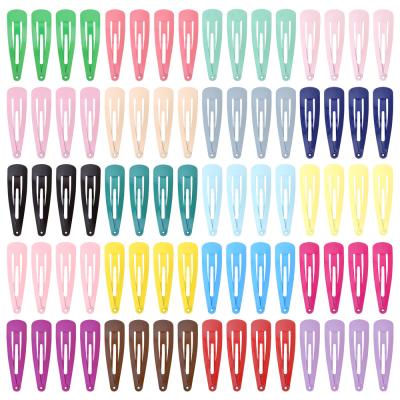 China Popular Mixed 20 Color Kids Spray Paint Color Drop Clip BB Clip Set Colorful Side Drip Hair Clip for sale