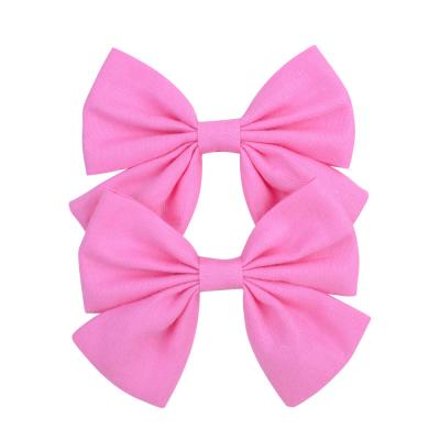 China Fashionable Baby Bow Hair Clip Floral Hair Clip Printing Headdress Hair Accessories Two Piece Set for sale