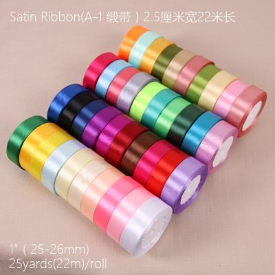 China Bright color fastness factory direct gold satin ribbon china black with best quality for sale