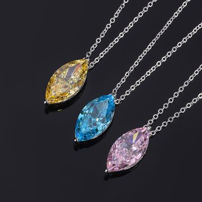 China Simple CLASSIC Fashion Diamond Pendant S925 Jewelry Sparkling Silver Eyes Design Necklace and Ring Set for sale