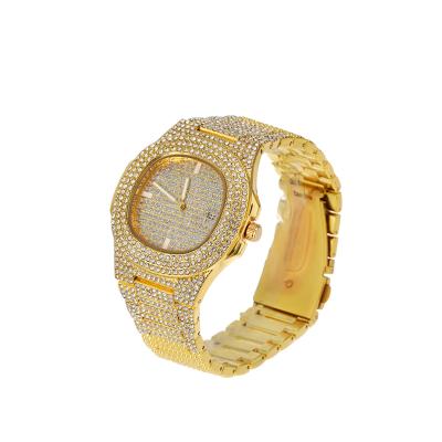 China Day/Date Personalized Diamond Encrusted Star Hip Hop Watch Big Dial Sales Fashion Hippie Men's Watches for sale