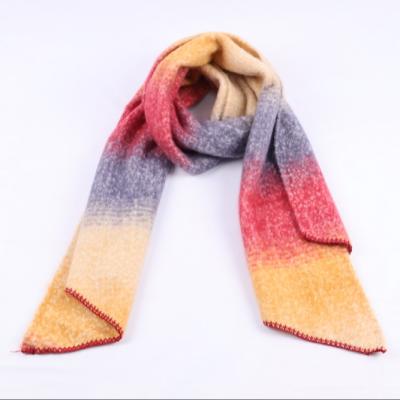 China Wholesale Custom Made Ladies Warm Oversized Women's Polyester Cloth Polyester Colorful Winter Scarf for sale