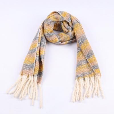 China Wholesale Thick Elegant Pashmina Shawls Women Winter Polyester Plaid Check Pattern Cashmere Classic Cashmere Scarf With Tassel for sale