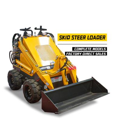 Китай Chinese Hotels Mini Shovel Load Crawler Track Skid Beef Loader Flail Mower With Double Bucket Gear Hydraulic Pump Garden Trucki продается