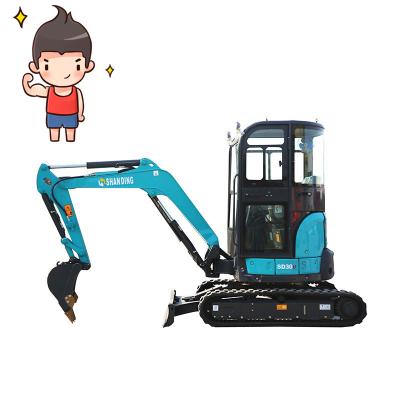 Κίνα Farms Shanding SD30U Perkins Fully Hydraulic Engine System With CE And EPA 3 Ton Mini Excavator προς πώληση