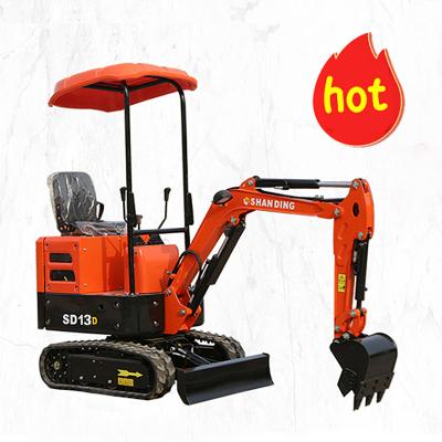 China Farms Shanding SD13D 1.2 Ton Excavator For Sale Mini Hydraulic Crawler Excavator Crawler EXCAVATORS zu verkaufen