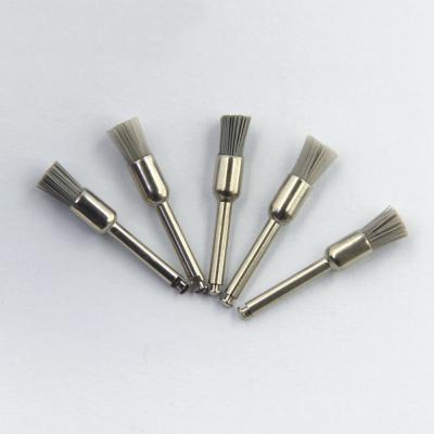 Cina 144 pacchetti Prophy dentario spazzolano la testa piatta abrasiva Pen Shape Latch Style della fibra di Diadent in vendita