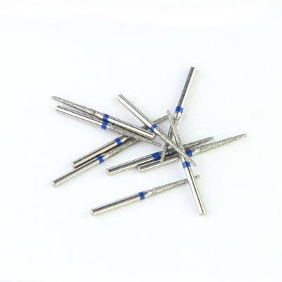 Κίνα TF Series Flat Cone Taper Head Dental FG Diamond Bur Grinding Tools With Electroplated SS Handle προς πώληση