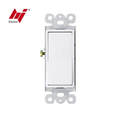 China Decorator Switch 15A 120V Power Wall Switch USA Type Electric Light Switch With UL Certificate for sale